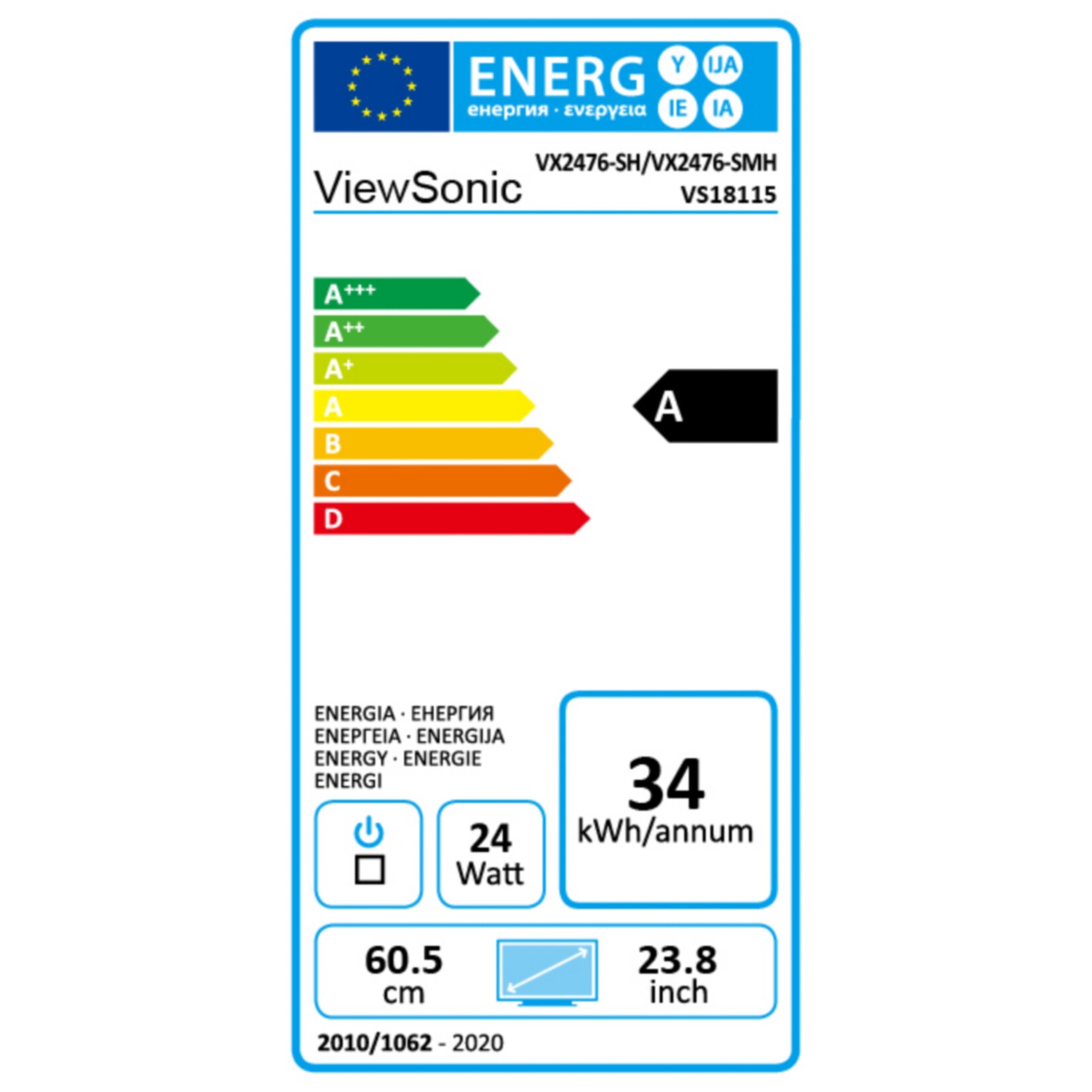 Viewsonic VX2476-SMH 60,45 cm (23,8)