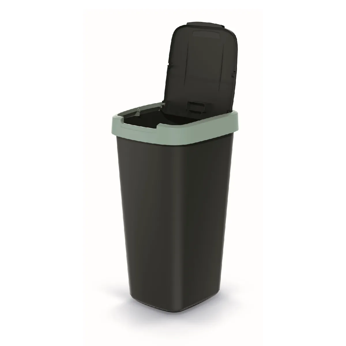 Keden Compacta Q Poubelle - 25 L - Noir/Vert clair