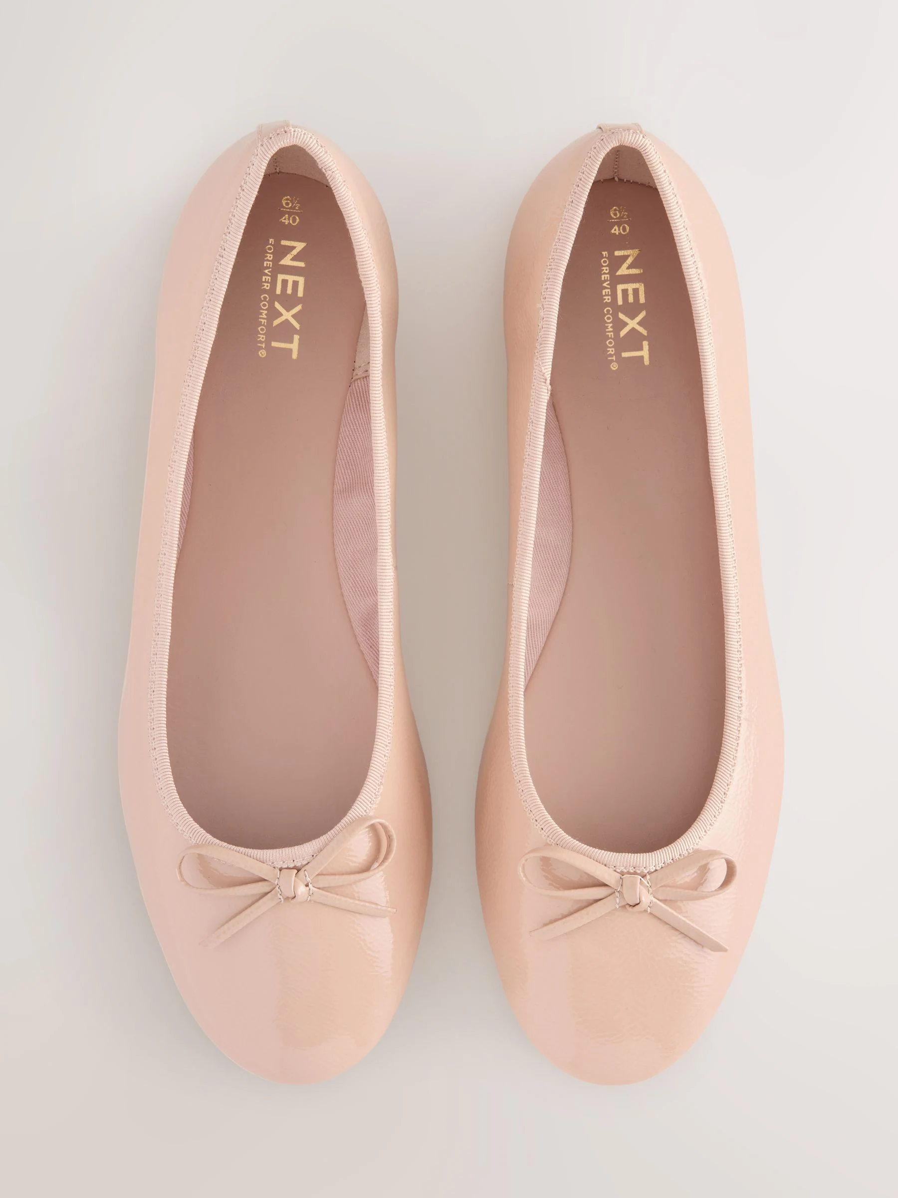 Blush Roze lakleer - Ballerina's met ronde neus