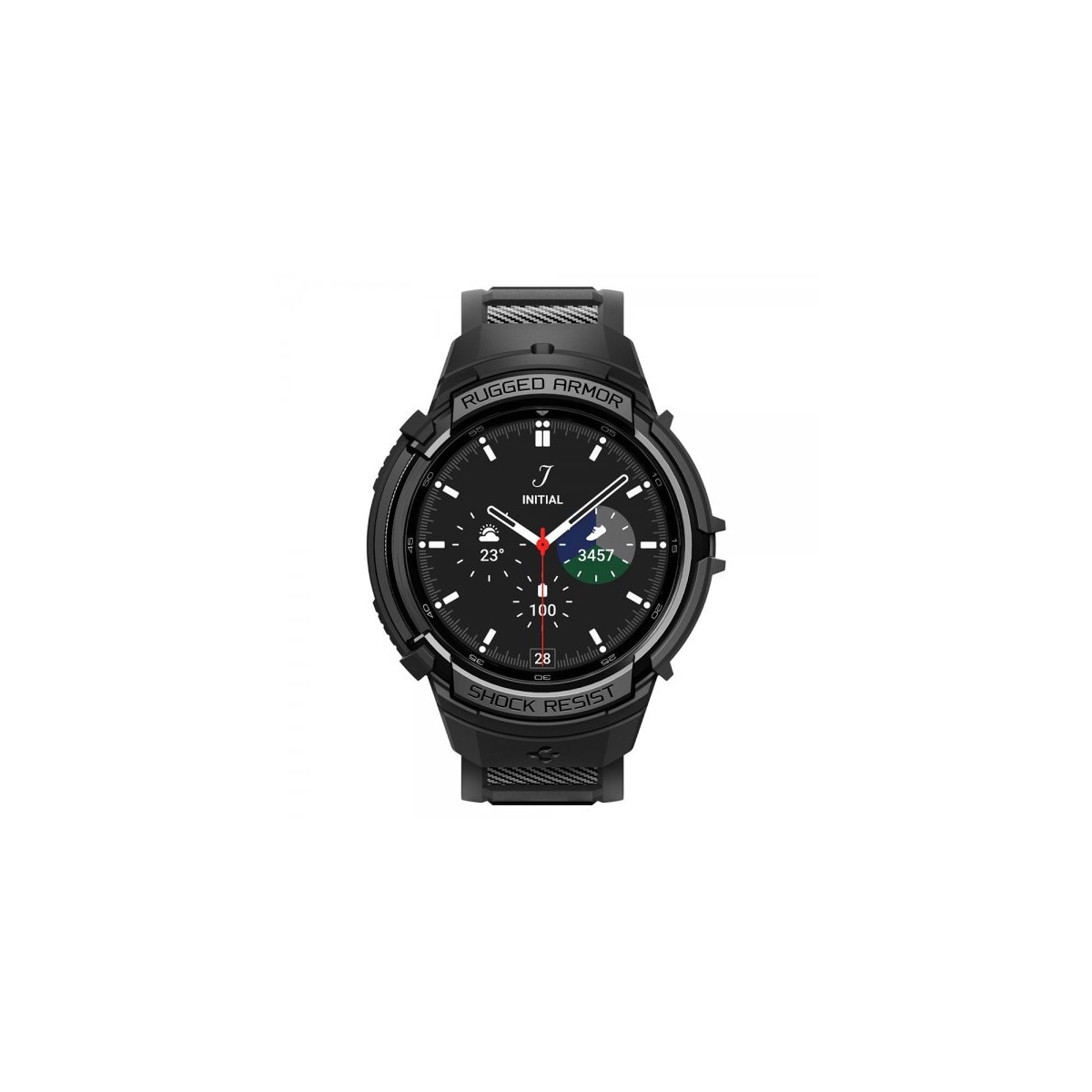 Spigen Samsung Galaxy Watch 6 Classic 47mm Deksel Armbånd Rugged Armor Pro Svart