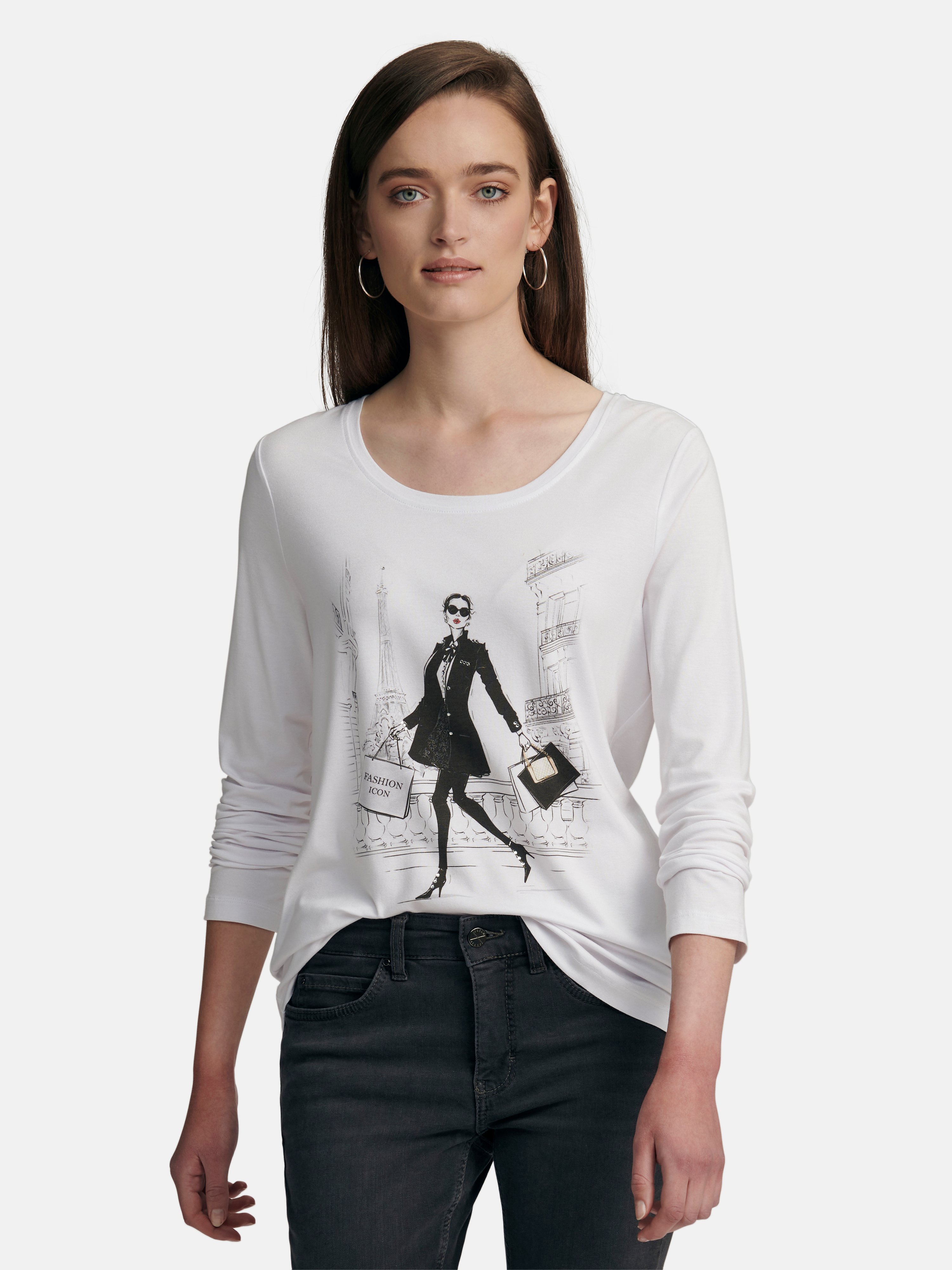 Shirt mit Rundhals-­Ausschnitt
