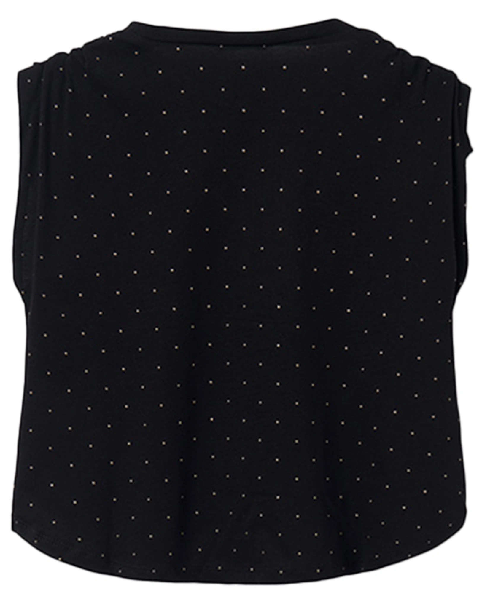 T-Shirt TUPFEN ärmellos in schwarz