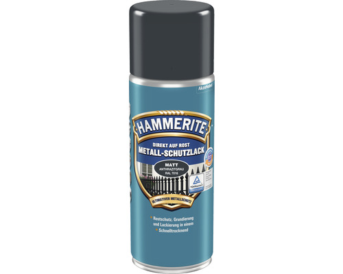 Hammerite Metaalbeschermende Verfspray, Mat Antraciet, 400 ml