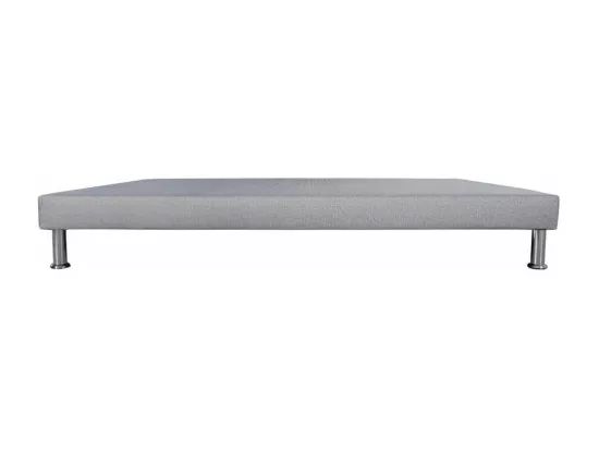 Sommier déco SR9 + pieds - Gris clair 80x200 - Lattes bois - H.13 cm - Made in France
