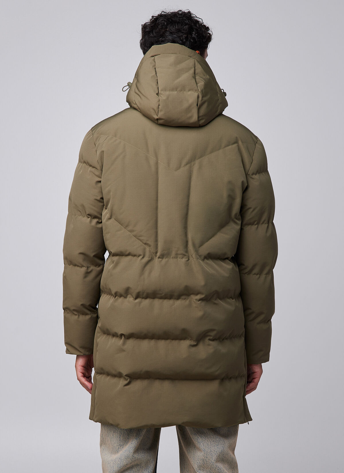 Off The Pitch Ripstop Longline Puffer Jack Groen
