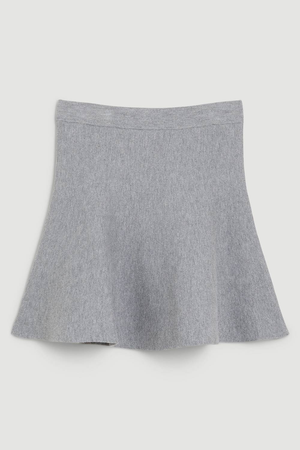 KarenMillen Mini Jupe Évasée en Maille Aspect Laine Compact Tall