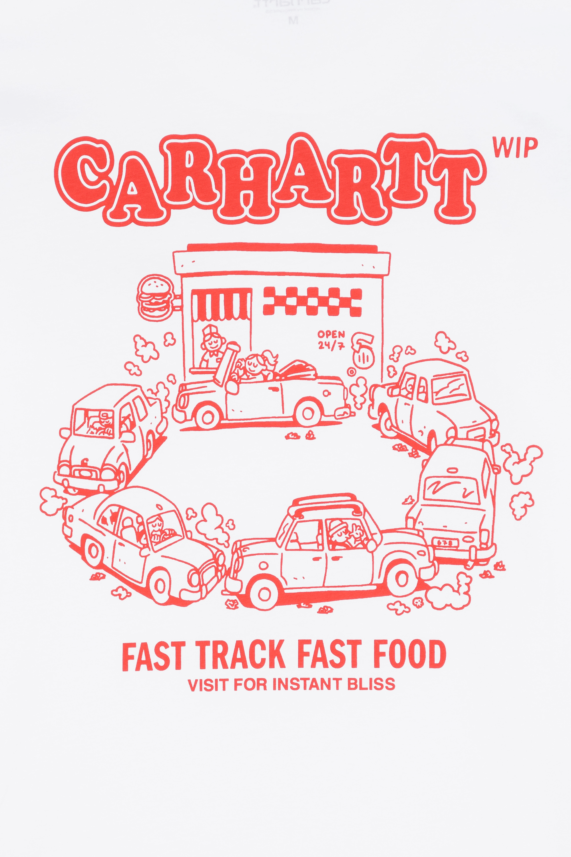 CARHARTT WIP T-shirt  S/S Fast Food T-Shirt Blanc