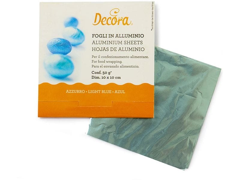 Decora Guetzli-Verpackung Aluminiumfolie Hellblau, 150 Blat Ostereier Verpackung – alufolie farbig