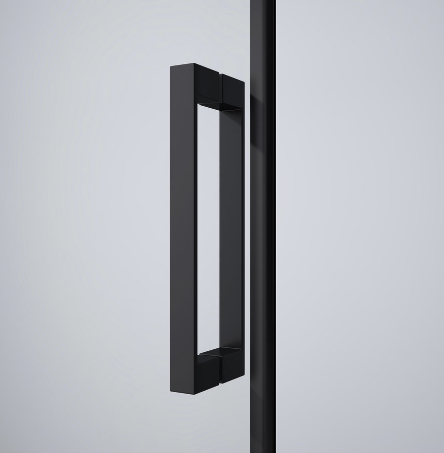 Gelco Dragon Black douchedeur voor hoekinstap 100cm zwart