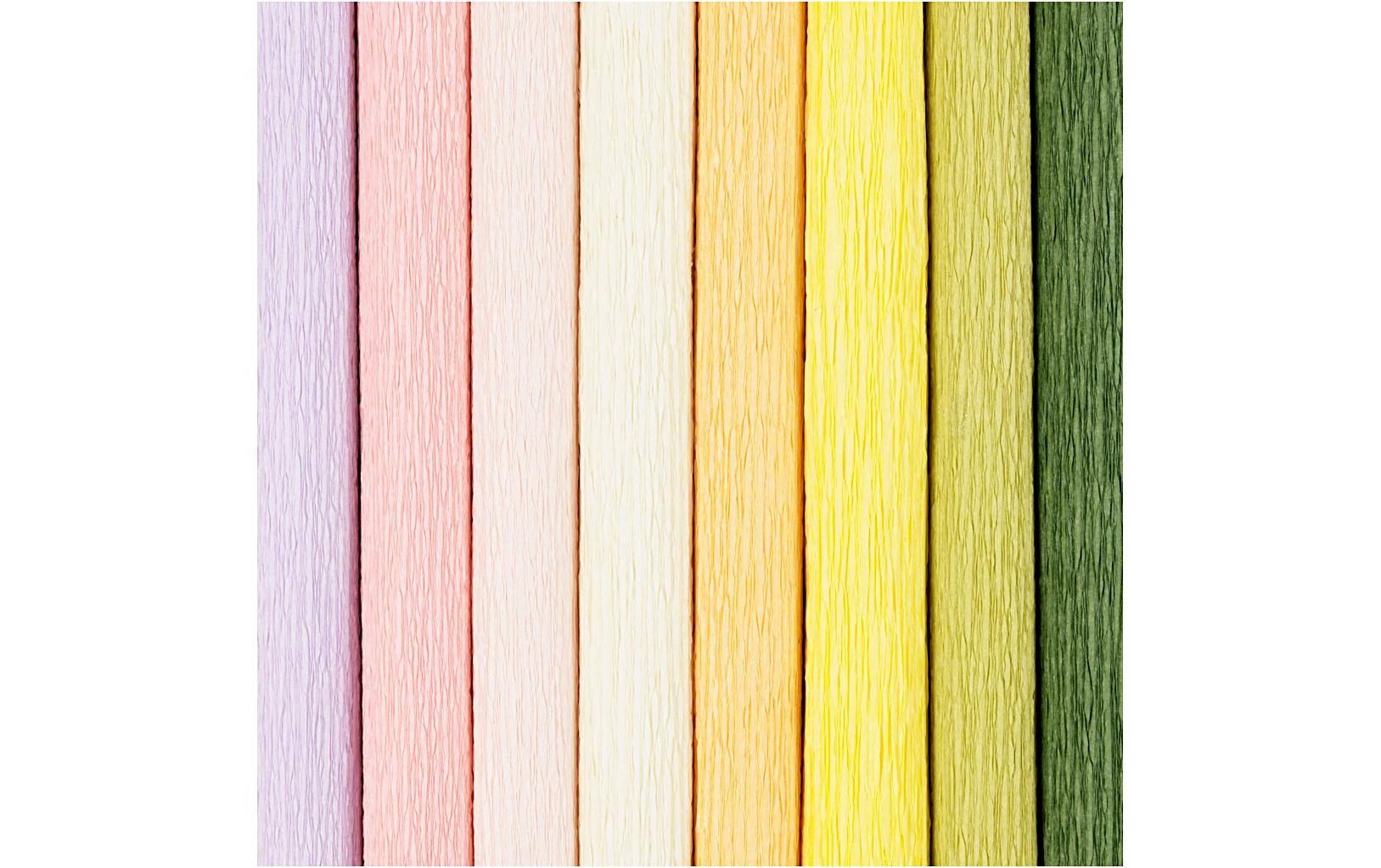 Krepppapier Pastell 25 x 60 cm, 105 g/m², 8 StückBastelpapier