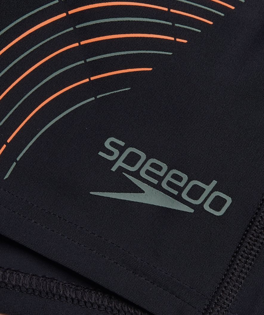 Speedo aquashorts til mænd - Duo Logo Print - Sort/grøn