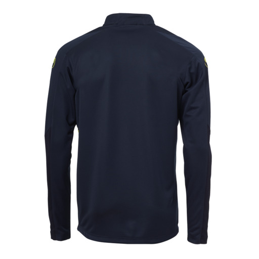 Blusa Uhlsport com zíper 1/4 e cor fluorescente