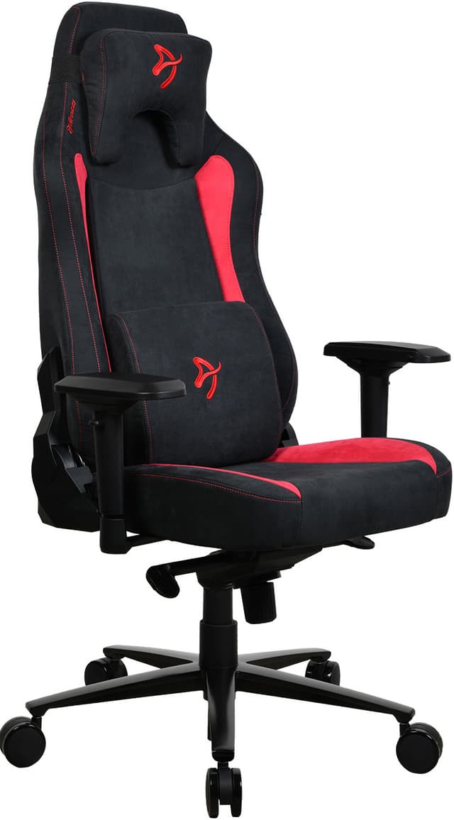 Arozzi Vernazza Supersoft Fabric gaming-stol (sort/rød)