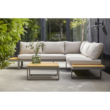 Wakefield loungeset Puglia grijs metaal