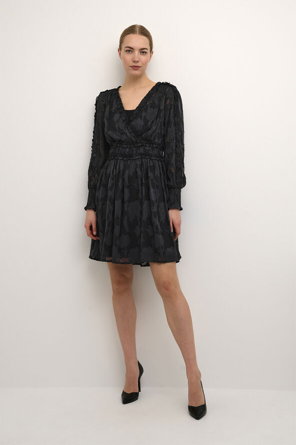 Cream CRYana Dress - Zally fit Pitch black