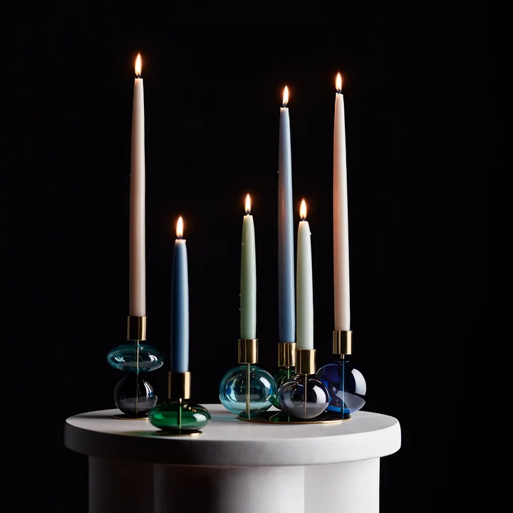 Holmegaard - Bubble Kerzenständer, H 8 cm / grün