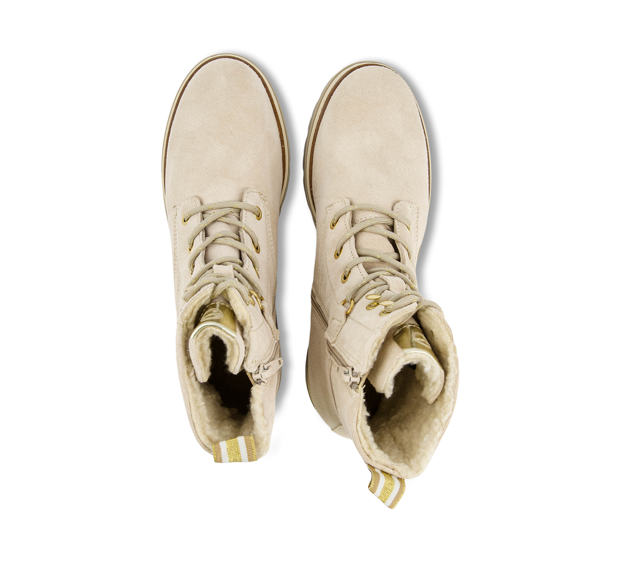 Tamaris Schnürstiefel beige/taupe