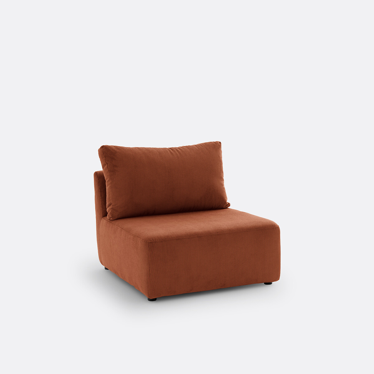 LA REDOUTE INTERIEURS<br>Sofá modular canelado de veludo, Monica