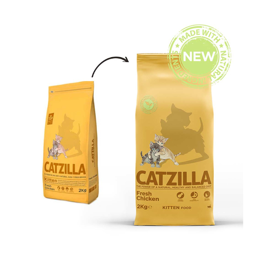 Ração para gatos Catzilla sabor frango para gatinhos