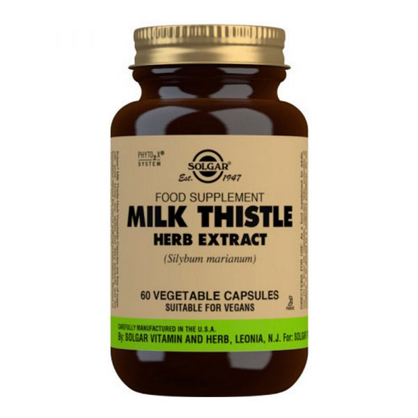 Solgar S.F.P. Milk Thistle Herb Extract 60 Cápsulas