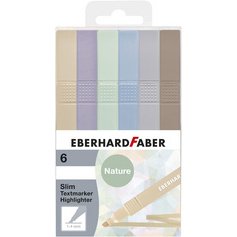 Surligneur Slim, étui de 6, couleurs pastel