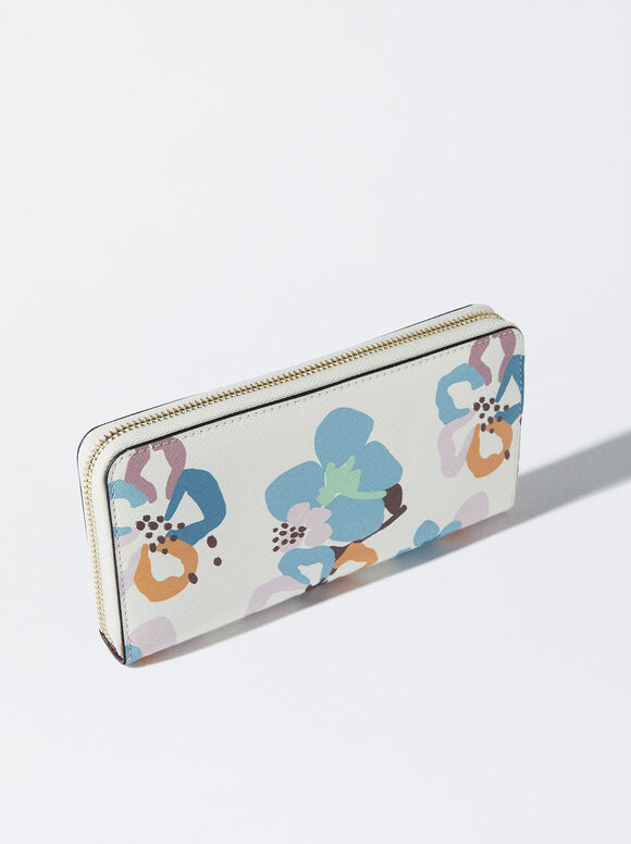 Bolsa com estampa floral - Off-White