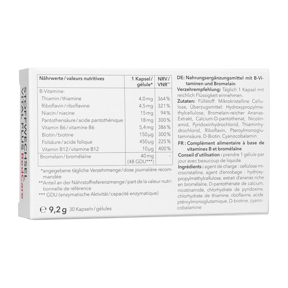 Redcare Stoffwechsel Vital Plus