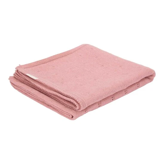 Couverture de lit tricotée   Pure Pink Blush        110 x 140 cm   de               Little Dutch
