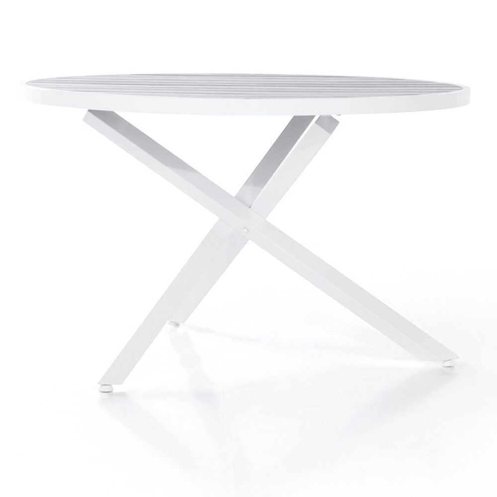 SPISEBORD SUNFUN SMYGEHUK Ø118CM GRÅ/HVIT