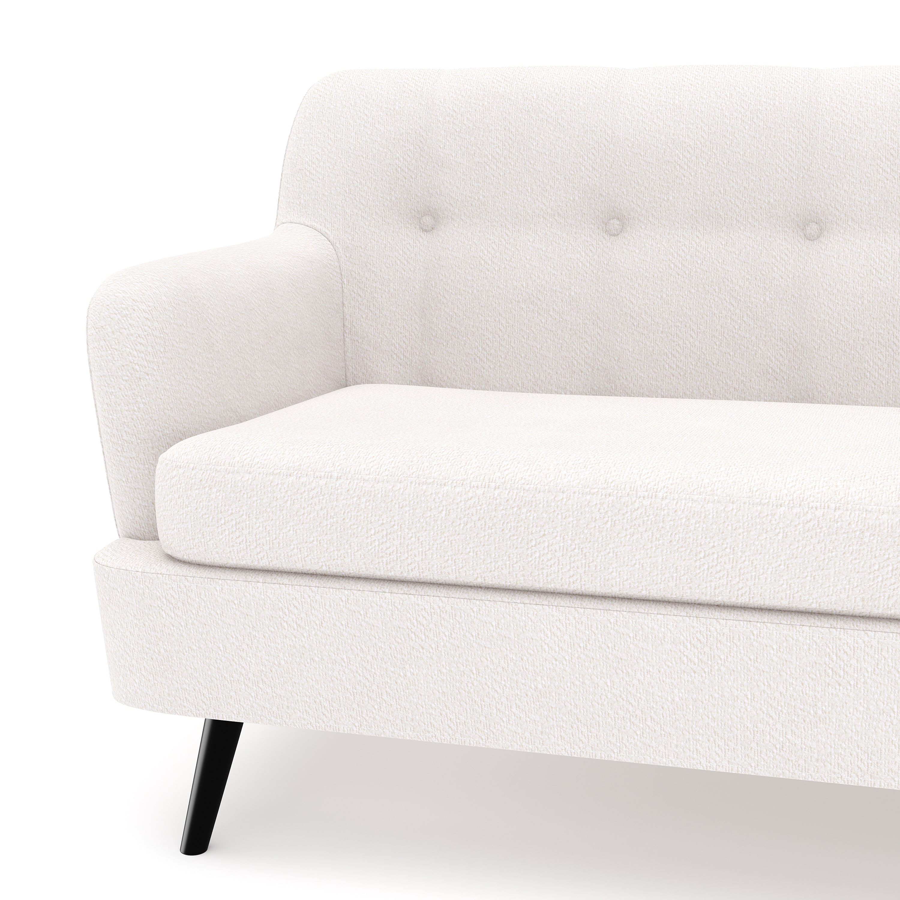 Sofa Bouclé LIA 3-Sitzer creme