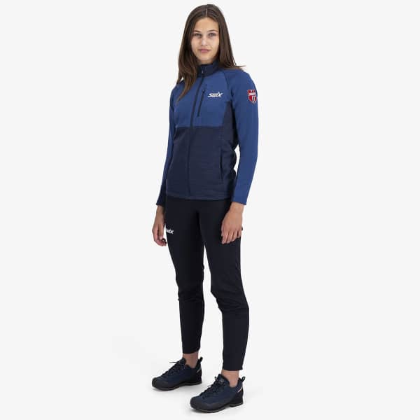 Veste ski de fond SWIX INFINITY MIDLAYER JKT W LAKE BLUE