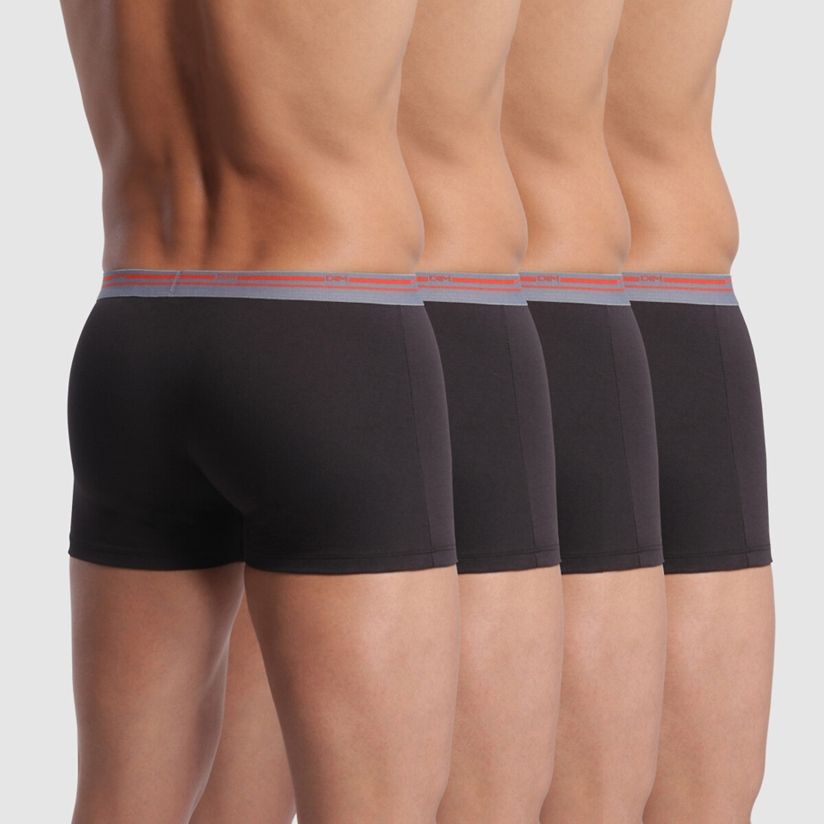 DIM<br>Conjunto de 4 cuecas boxer em cores clássicas