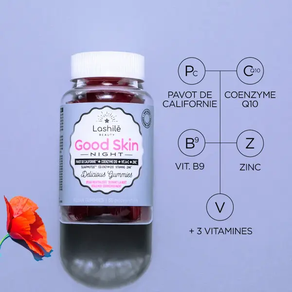 Lashilé Beauty Good Skin Night Revitalize a Pele Durante a Noite - 60 Gomas