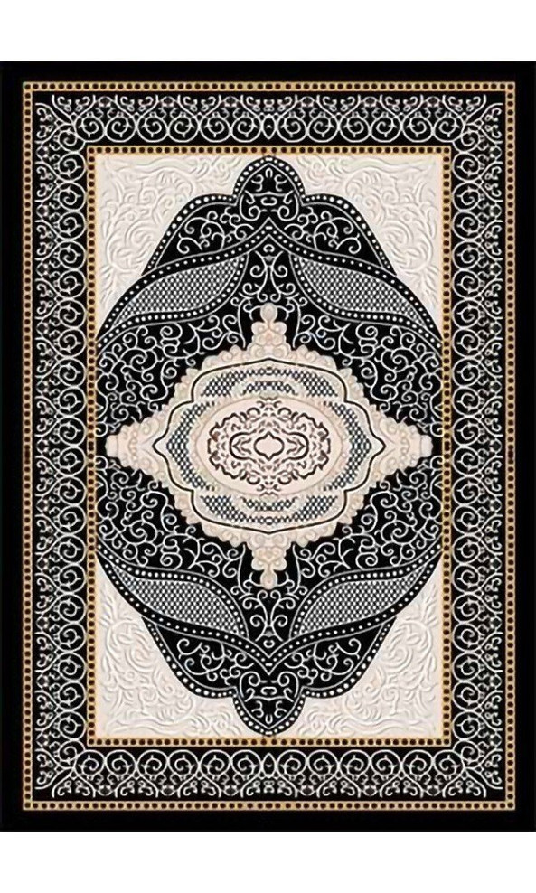 Mani Textile TPS_OTTOMAN_NOIR00 - Tapis de salon OTTOMAN