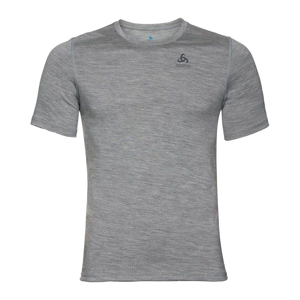 Odlo NATURAL 100 % MERINO WARM SUM - Sous-couche Homme grey melange/grey melange