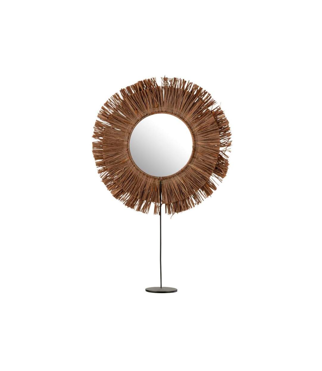 Paris Prix - Miroir Sur Pied En Raphia saffron 59cm Marron