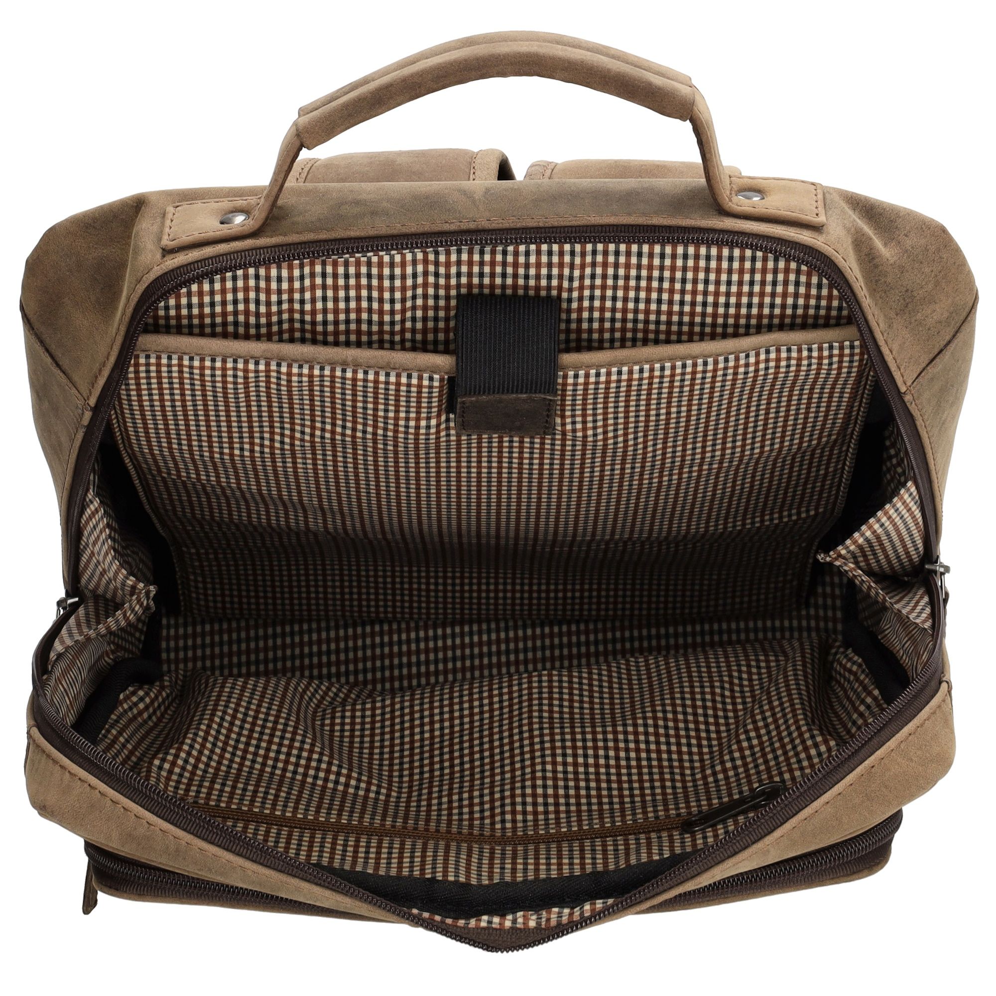Hide & Stitches Idaho Rugzak Vierkant 15,6 inch Donkergroen