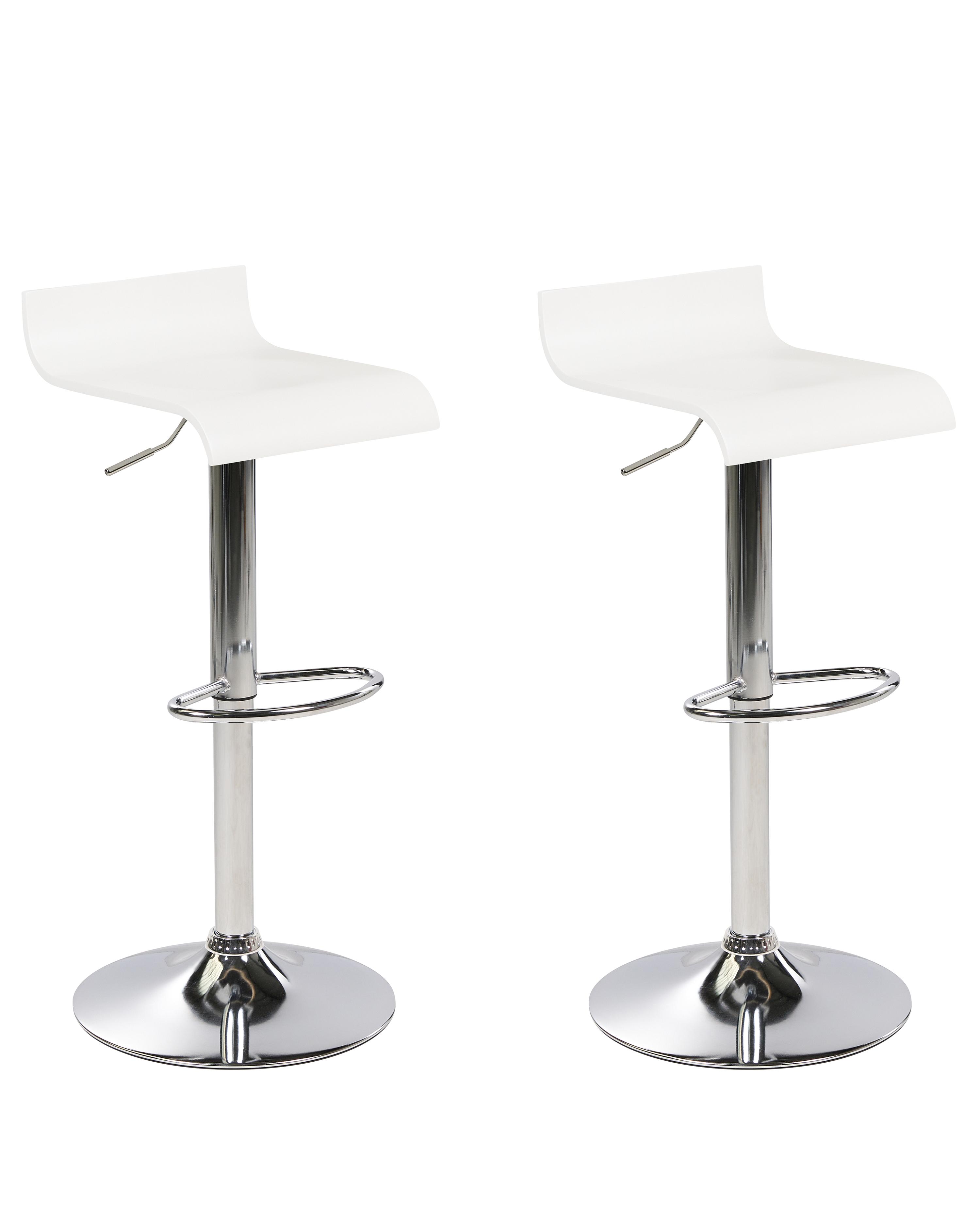 Set van 2 barstoelen VALENCIA draaibaar Wit