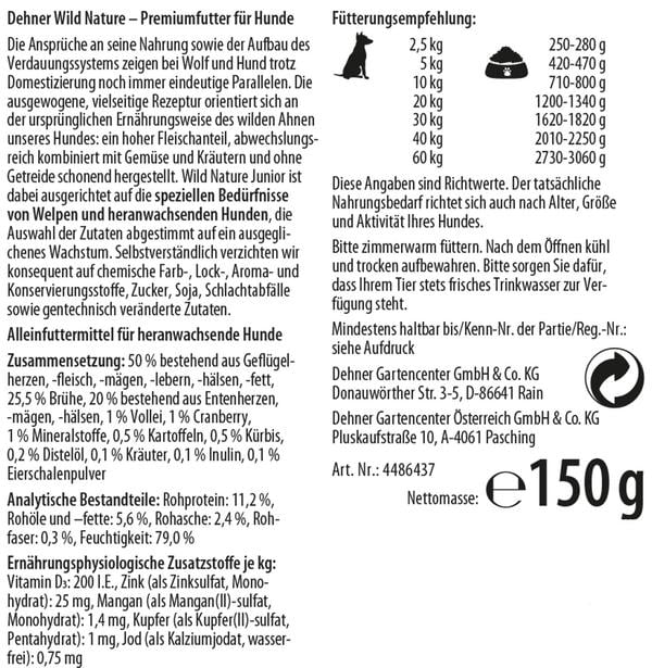 Dehner Wild Nature Nassfutter für Hunde