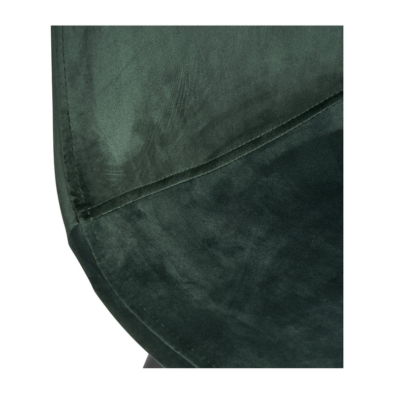 Eetkamerstoel Ivy - velvet groen - 88x44x53 cm