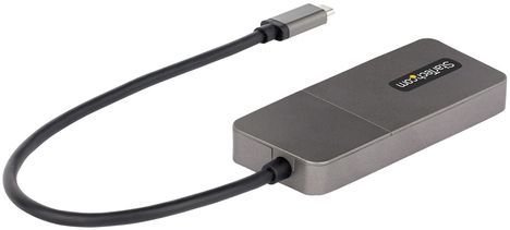 StarTech.com 3-Port USB-C MST Hub, USB Type-C naar 3x HDMI Multi-Monitor Adapter voor Laptop, Triple HDMI tot 4K 60Hz met DP 1.4 Alt Mode & DSC, HDR, 30cm Kabel, Enkel Windows