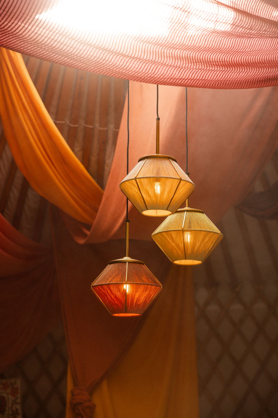 Beige hanglamp aural shades mini