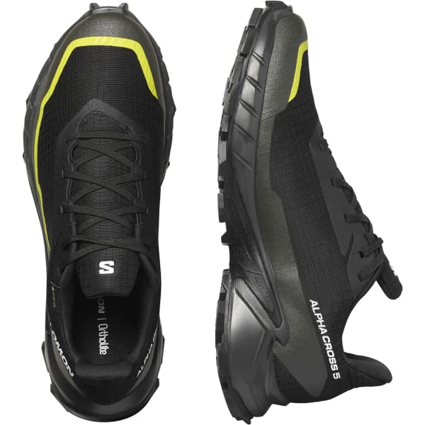 Chaussure trail SALOMON ALPHACROSS 5 GORE-TEX BLACK/PEAT/SULPHUR SPRING