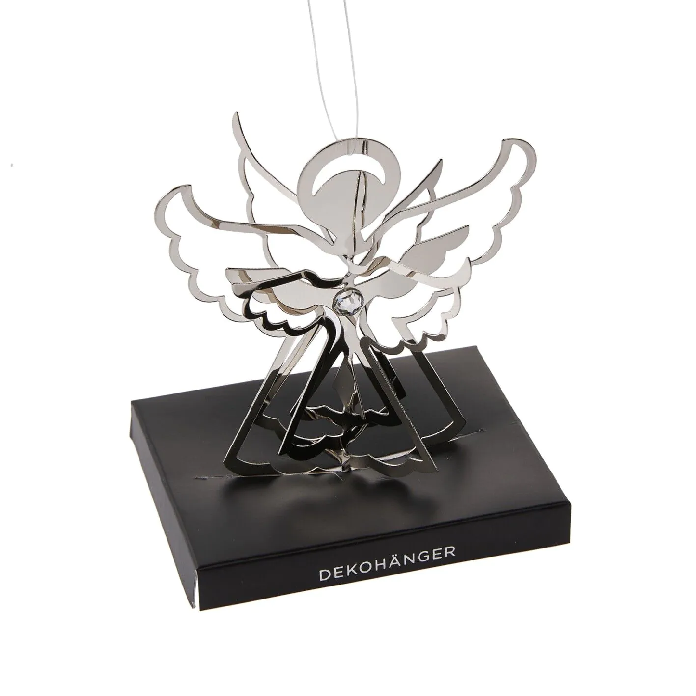 Anhänger Engel 3D, silber, 8 cm