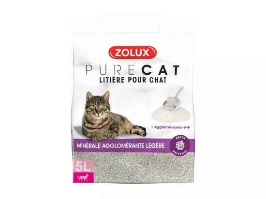 Litière minérale agglomérée légère 5L (Lot de 3)
