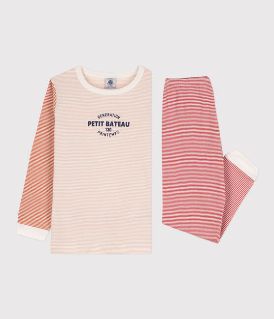 Pyjama milleraies tricolore en coton enfant