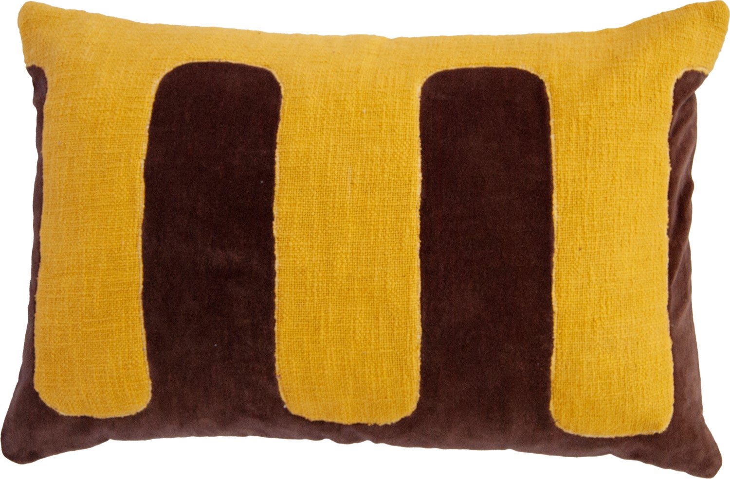 House of Nature sierkussen Fort Erie geel / bruin 60 x 40 x 3 cm