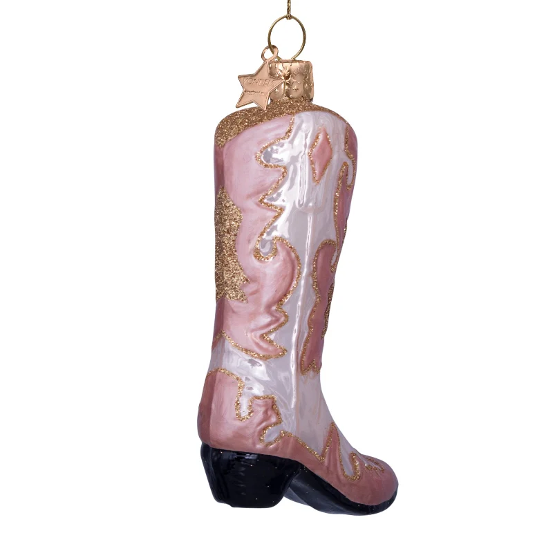 Vondels  Cowboystøvle juleophæng - H12 cm.