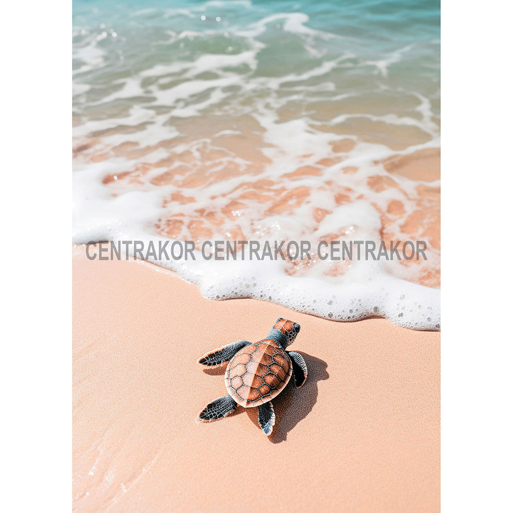 Affiche déco Tortue 50x70cm