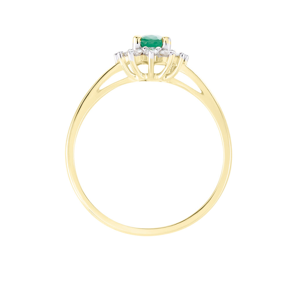 Bague Or Jaune Vladimir  Emeraude Diamants